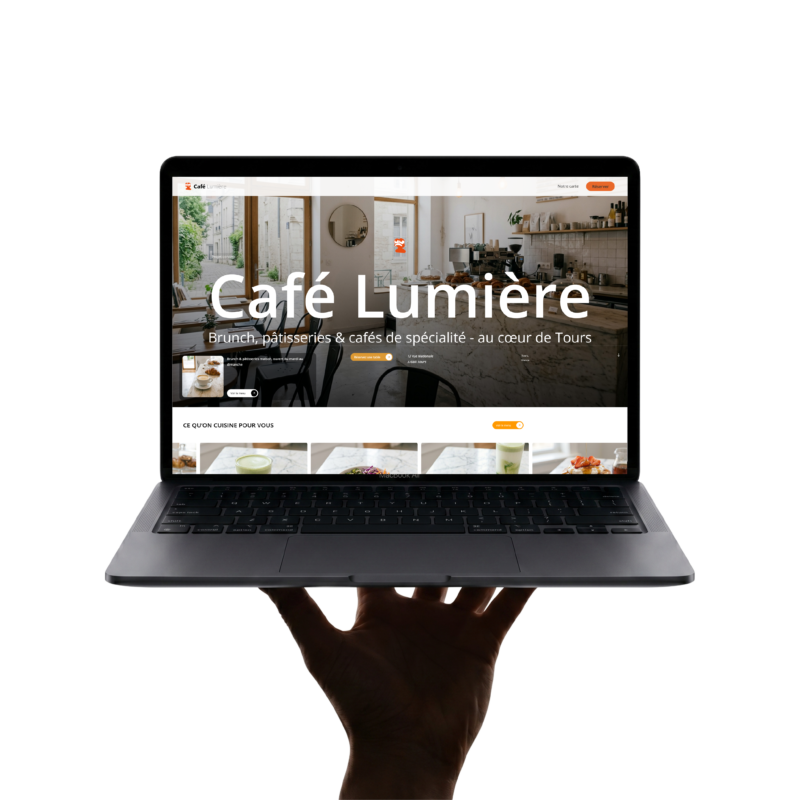 Projet cafelumiere mockup